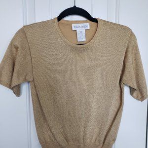 Robert Scott Gold metallic Women's Sweater sz S